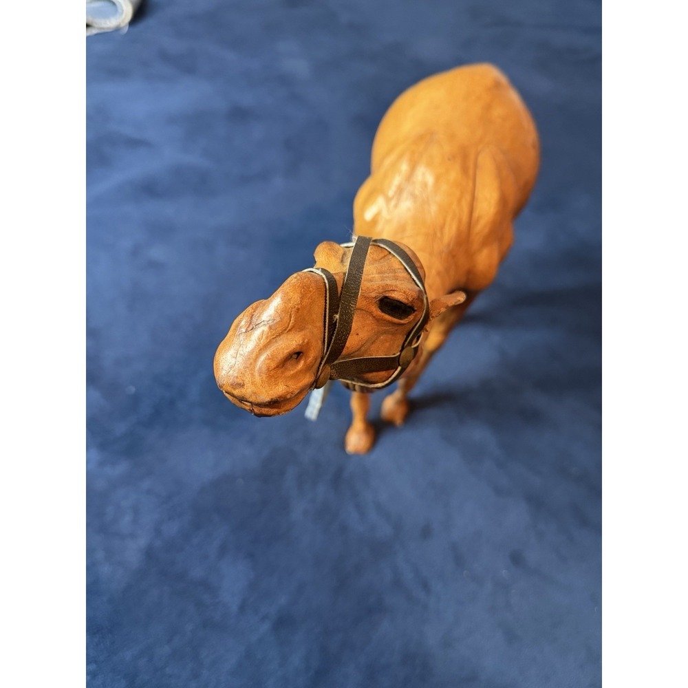 Authentic South African Humpback Camel Leather Wrapped Marlboro Figurine